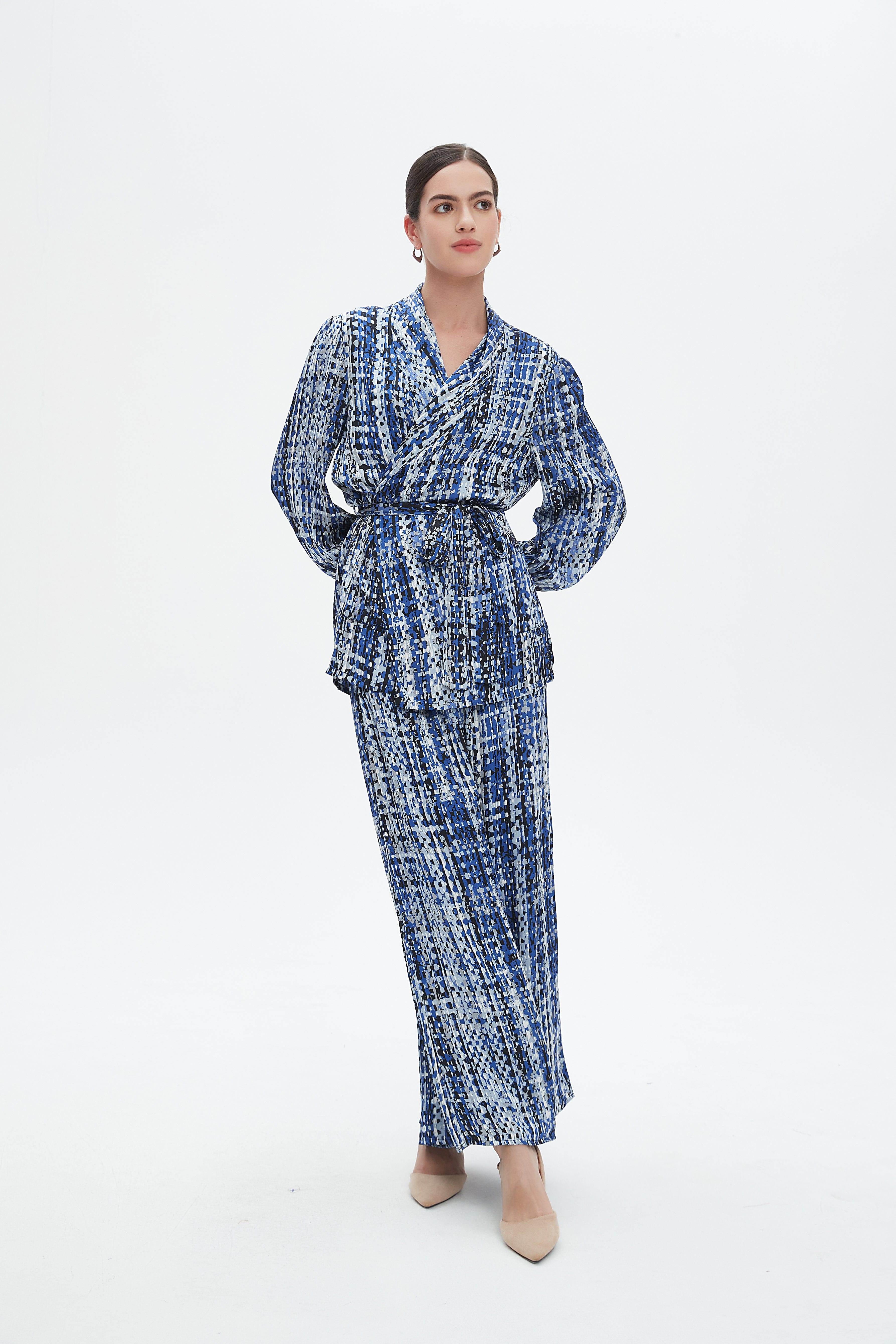 نتشي كارديجان بأكمام طويلة ملونة بأزرار أمامية نسائي