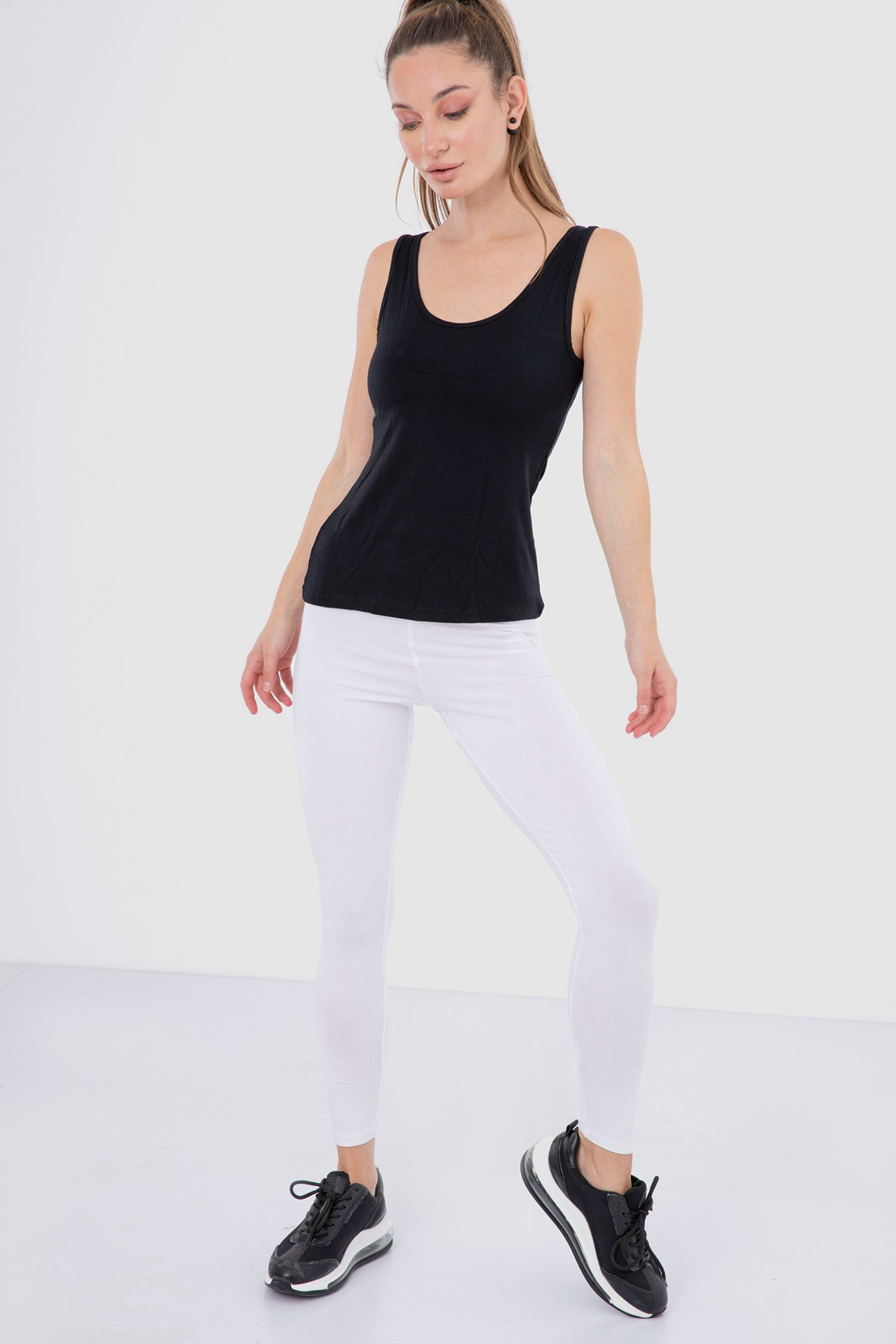 كارينا ليقنز عالي الخصر من الفيسكوز سادة نسائي