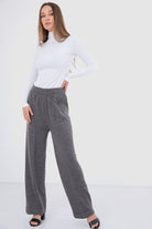 كارينا بلوزة سادة كم طويل من المايكروفايبر بياقة عالية نسائي