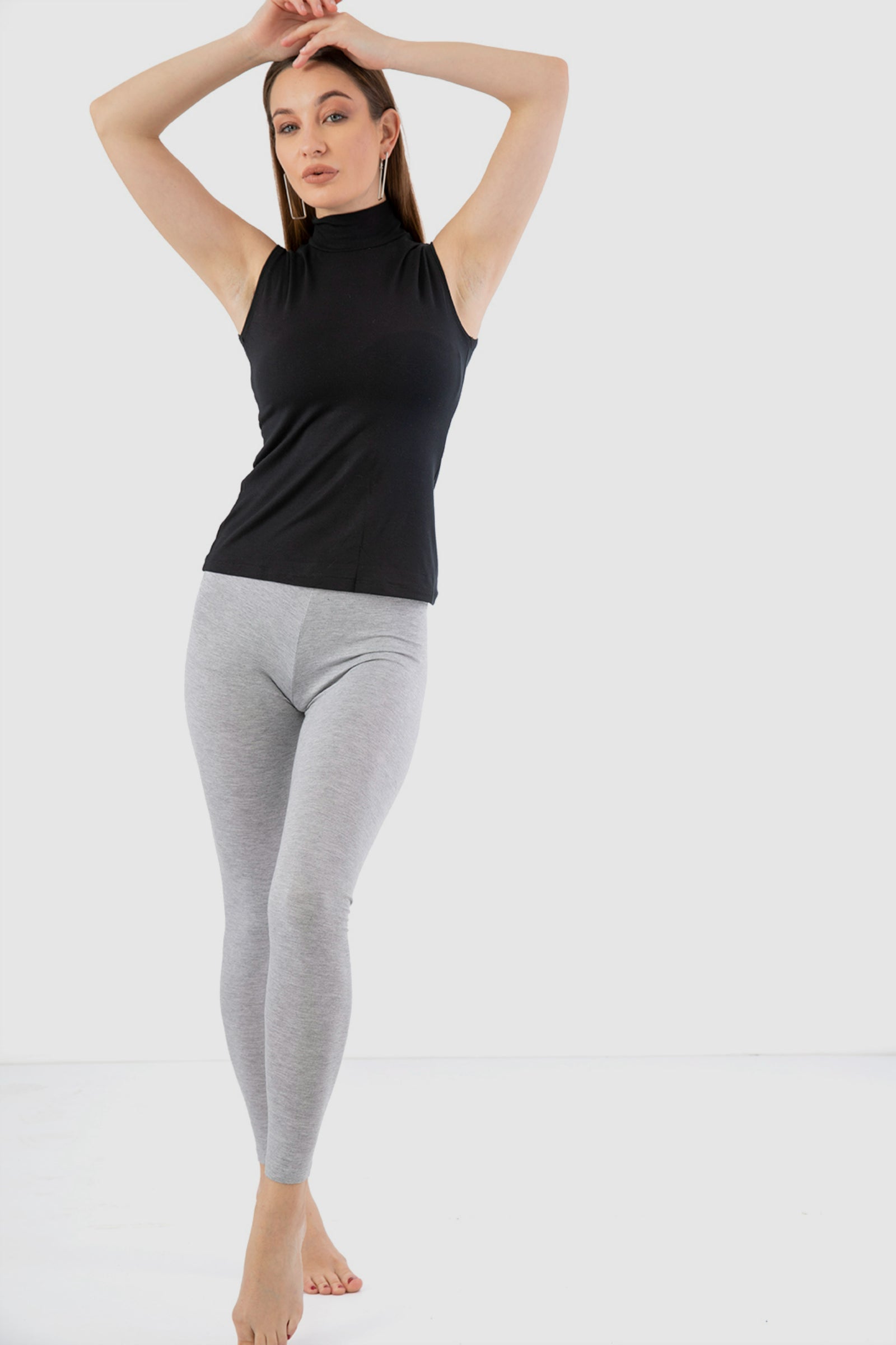 كارينا ليقنز عالي الخصر من الفيسكوز سادة نسائي