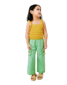 جينجرسنابس بنطلون بيبي بنات مربعات بجيوب جانبية واسع