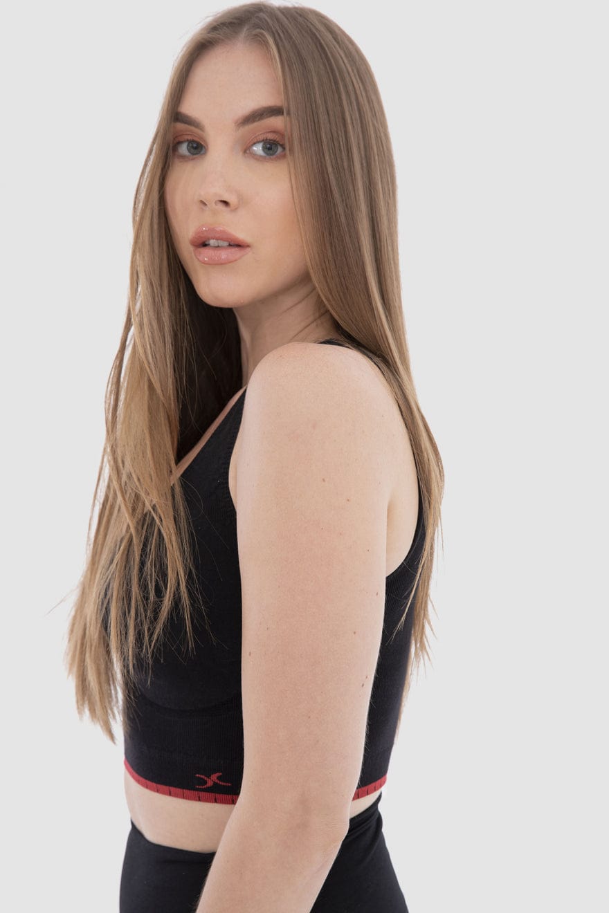 كارينا حماله صدر رياضيه بحواف ملونة قطنية