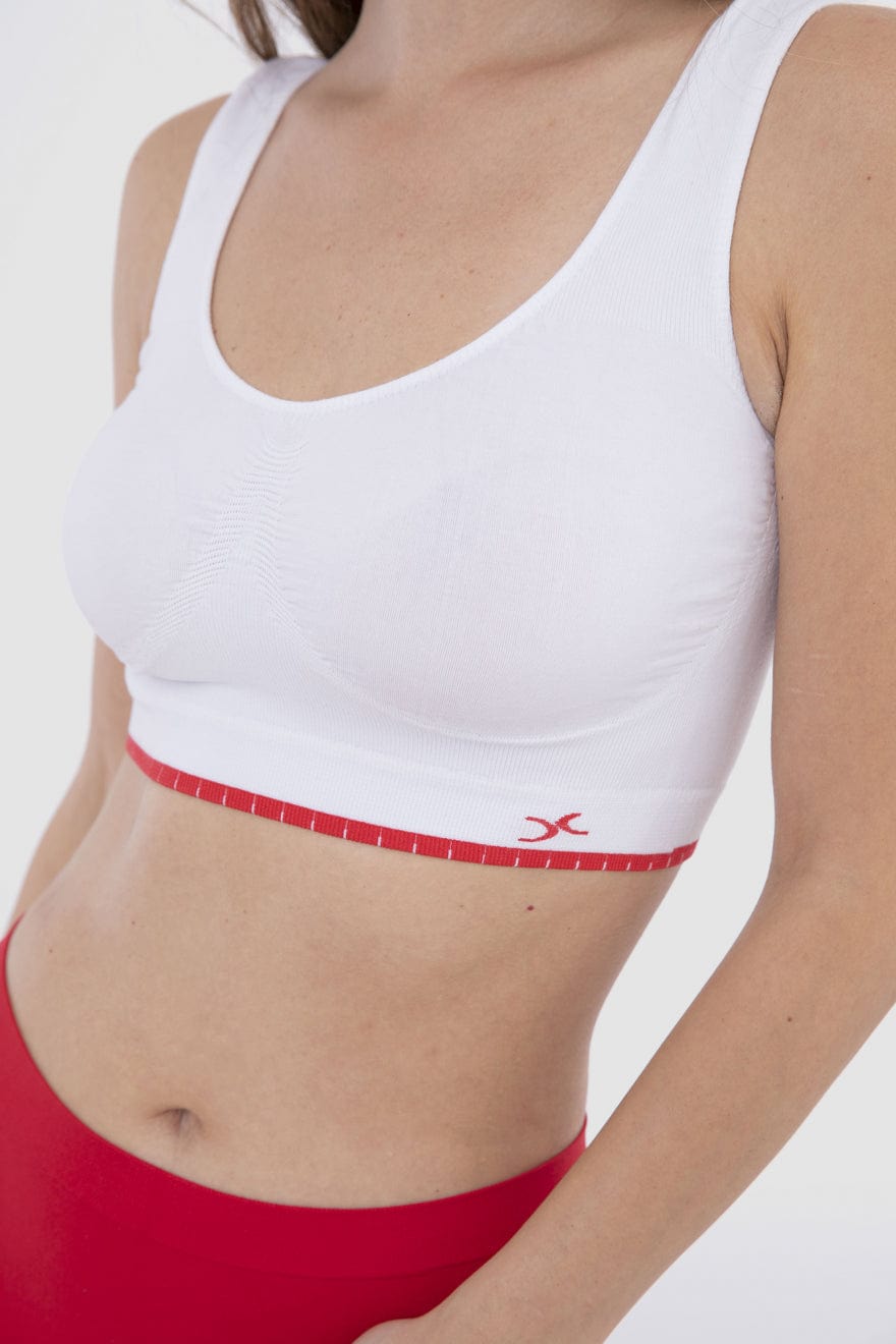 كارينا حماله صدر رياضيه بحواف ملونة قطنية