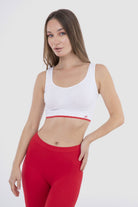 كارينا حماله صدر رياضيه بحواف ملونة قطنية