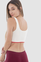 كارينا حماله صدر رياضيه بحواف ملونة قطنية