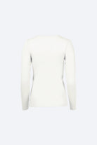 كارينا بلوزه بيضاء قطن سادة بياقة مستديرة