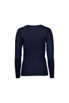 كارينا بلوزه بيضاء قطن سادة بياقة مستديرة