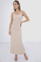 كارينا فستان قطن ساده نسائي بحمالات