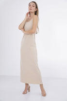 كارينا فستان قطن ساده نسائي بحمالات