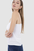 كارينا بلوزة بدون أكمام حمالات رفيعة من الفيسكوز