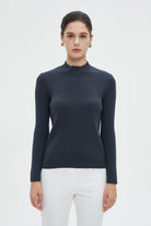 ميكا بلوزة نسائية شتوية بأكمام طويلة سادة