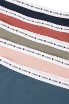 كارينا سراويل قطنية متعددة الاشكال بخصر مرتفع مطاط - 5 قطع