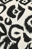 كارينا فستان بحمالات رفيعة بنقشة أسود في أبيض أبيض