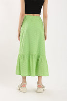 كارينا تنورة بتصميم حورية البحر بخصر مرتفع مخرمة