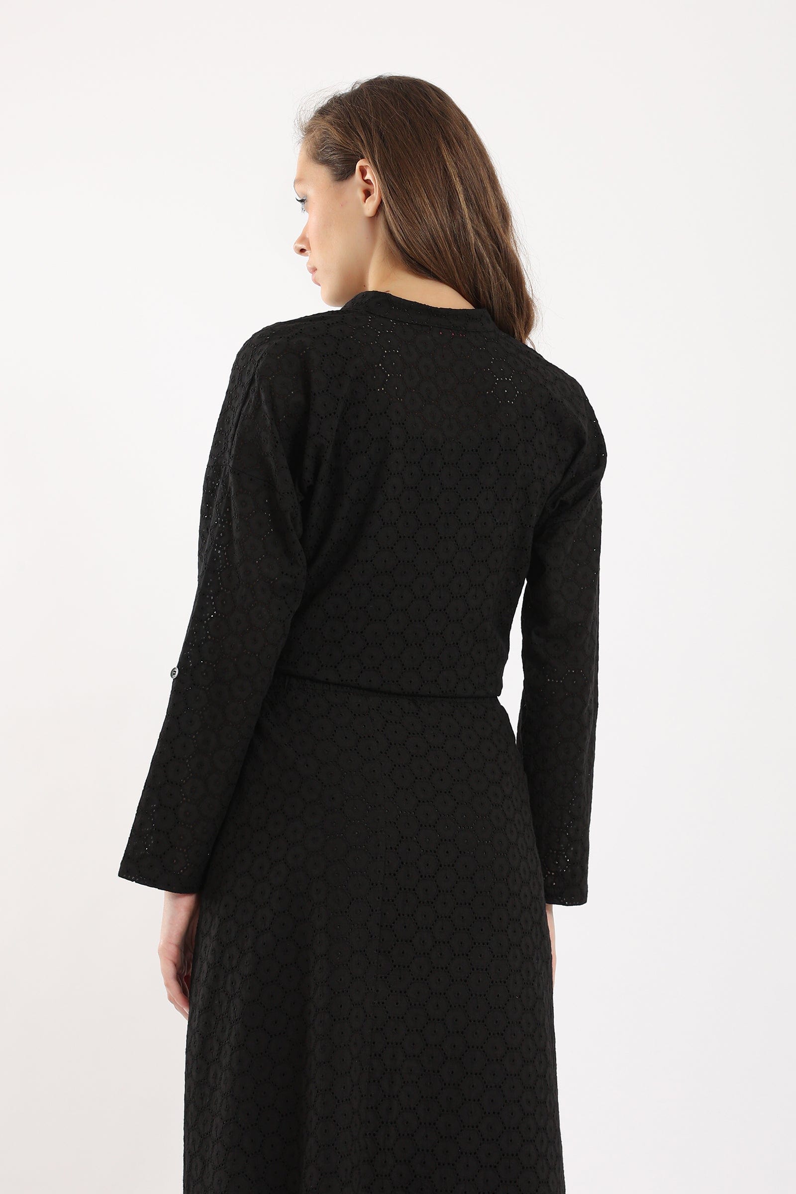 كارينا قميص برباط أمامي كم طويل نسائي