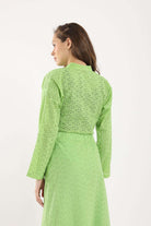 قميص برباط أمامي كم طويل نسائي