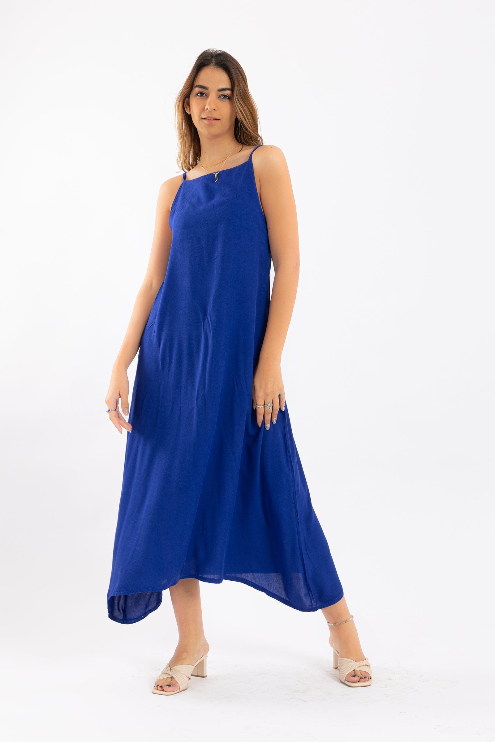 كارينا فستان سادة حمالات واسع نسائي