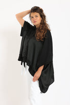 كارينا قميص أوفرسايز بأزرار أمامية كم طويل نسائي