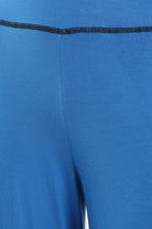 كارينا بنطلون بيجامة مطرز بالخيط خصر مرتفع واسع وطويل