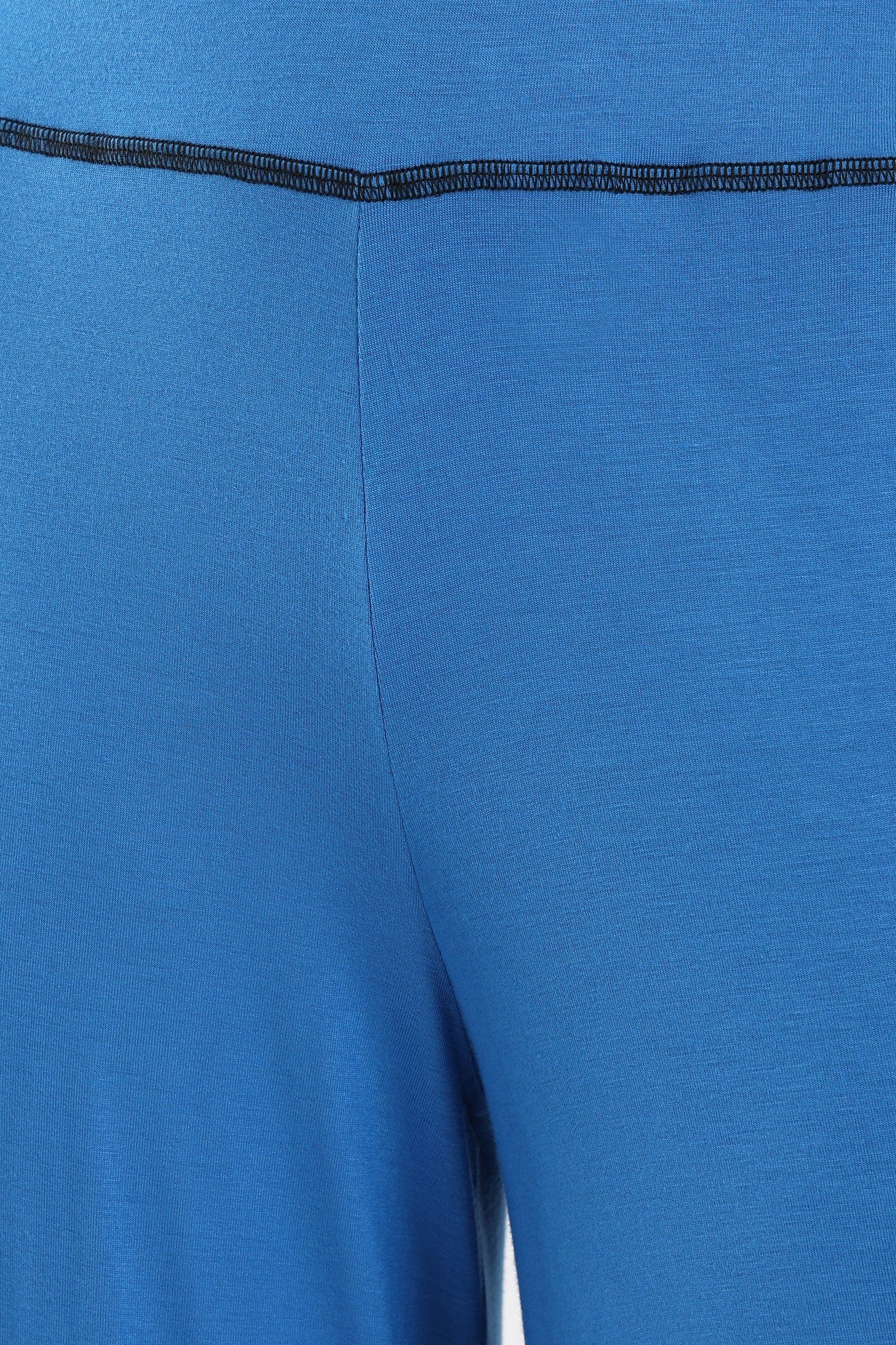 كارينا بنطلون بيجامة مطرز بالخيط خصر مرتفع واسع وطويل