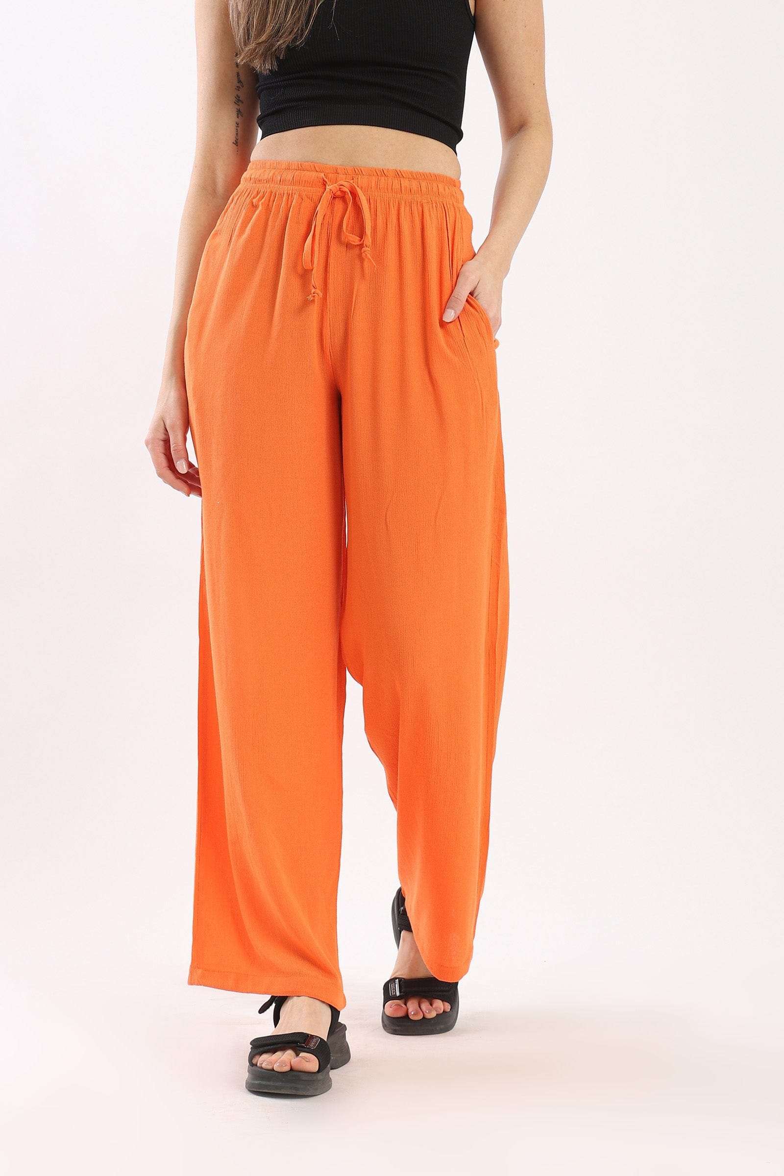 Cotton Orange Pants