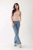 كارينا توب حمالة مضلع بقصة ضيقة