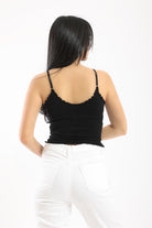 كارينا تانك توب مضلع برقبة دائرية حمالات