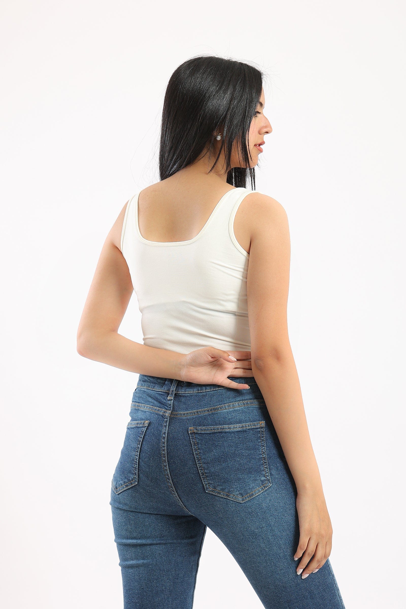 كارينا توب بيزك سادة حمالات على الرقبة