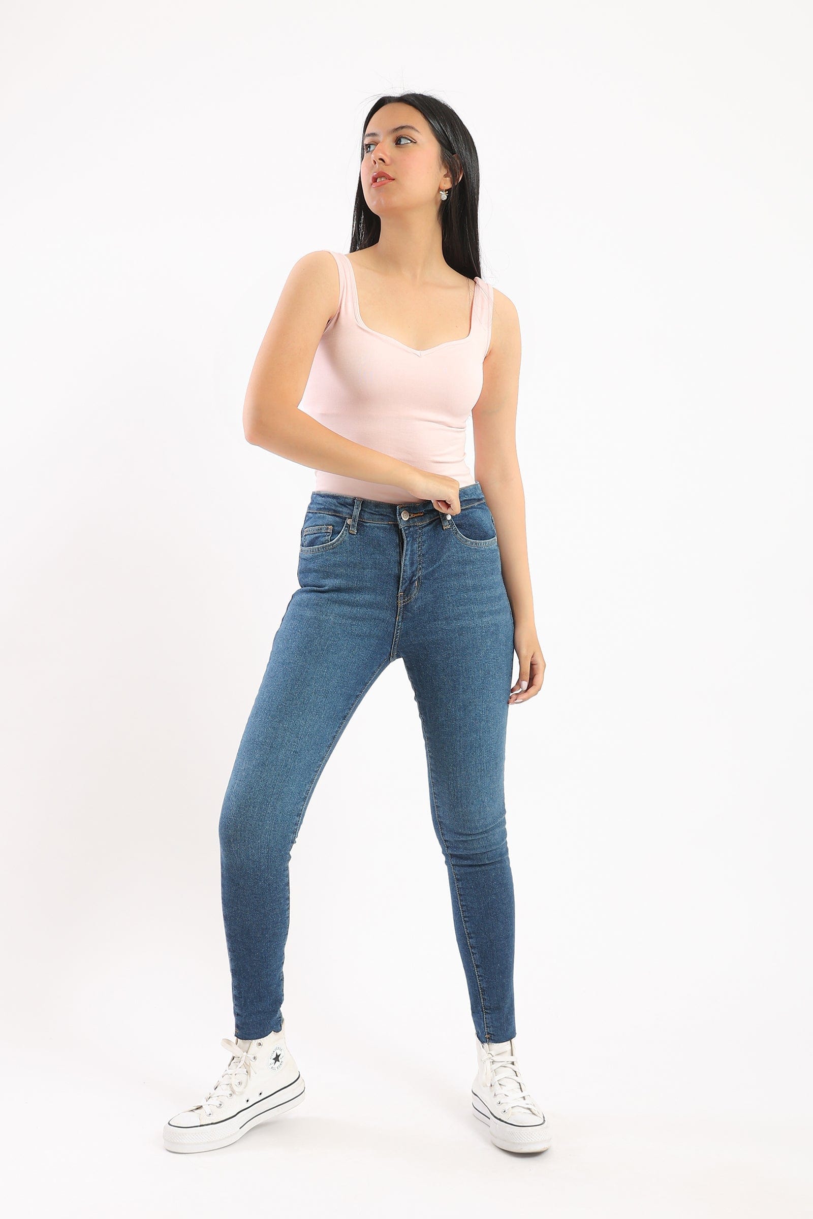 كارينا توب بيزك سادة حمالات على الرقبة