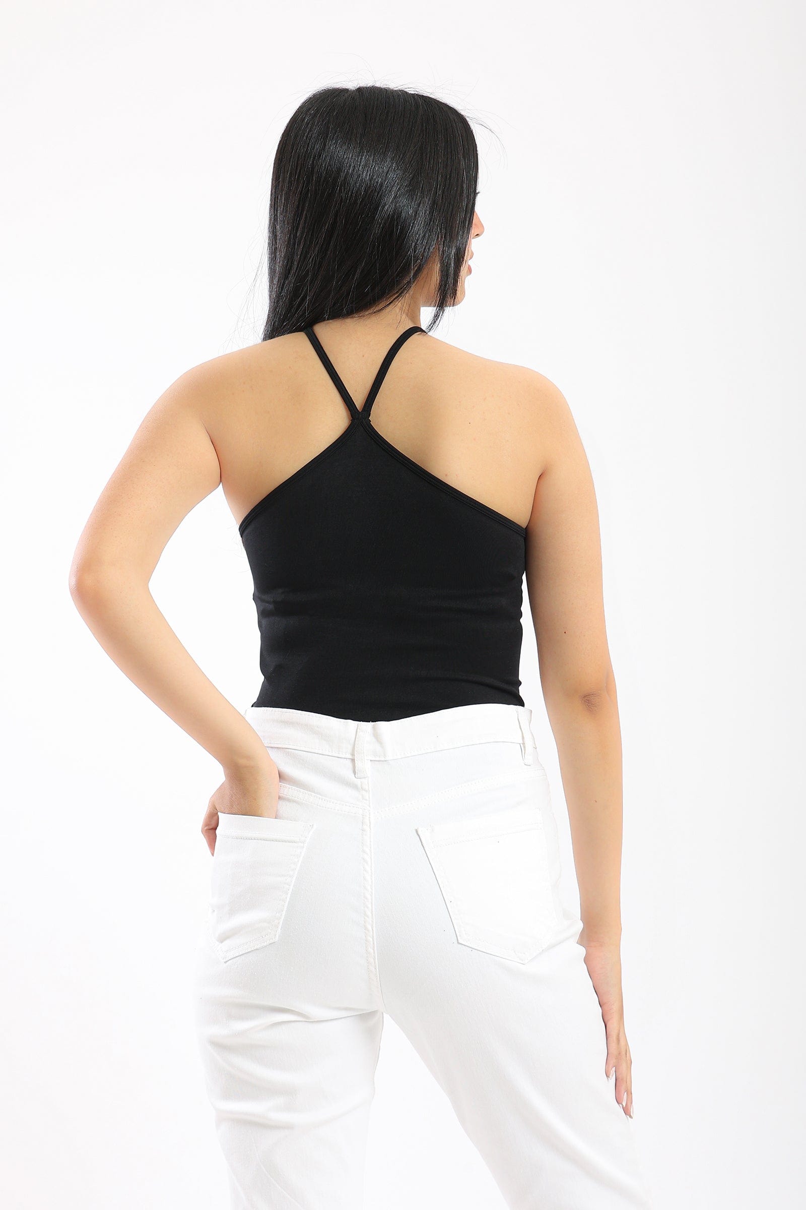 كارينا توب سادة بحاملات على الرقبة نسائي