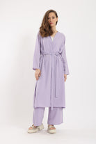 كارينا بنطلون وايد ليج سادة بخصر مطاطي