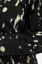 كارينا فستان ناعم ميدي بنمط منقط بأزرار أمامية نسائي ملون