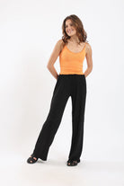 كارينا سروال ناعم سادة واسع نسائي