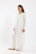 كارينا فستان شبك مطرز كم طويل نسائي