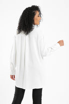 كارينا قميص سادة بأزرار أمامية كم طويل نسائي