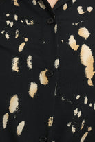 كارينا قميص مطبوع منقوش كم طويل نسائي ملون