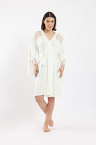 كارينا روب مزين بالدانتيل نص كم