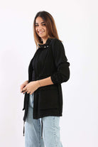 كارينا جاكيت طويل بجيوب كم طويل