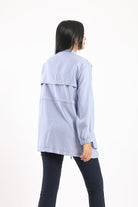 كارينا جاكيت طويل بجيوب كم طويل