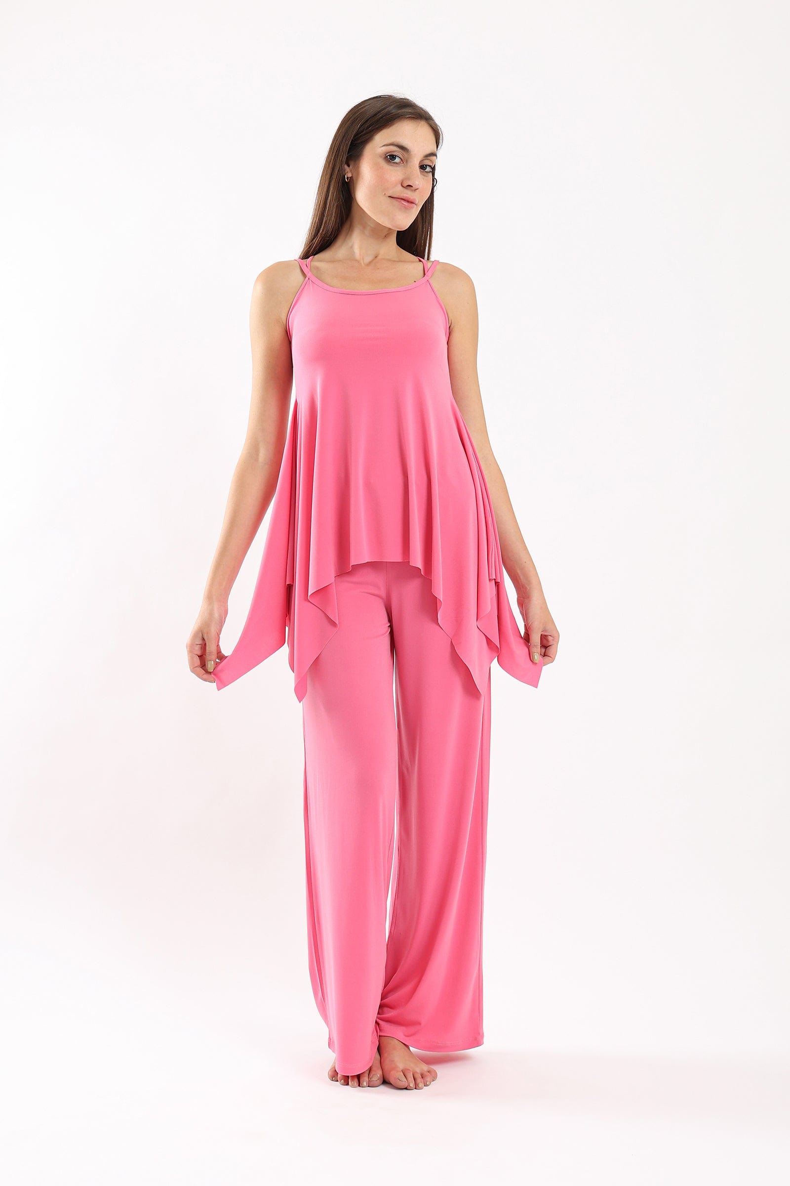 كارينا بلوزة طويلة سادة غير متساوية نسائي