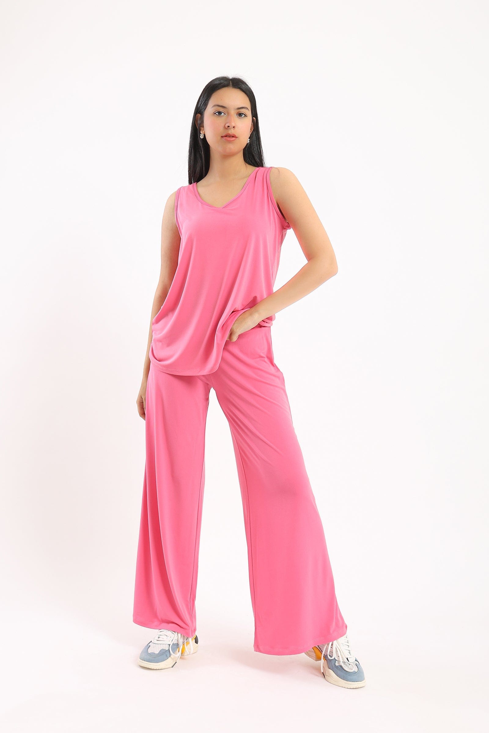 كارينا بنطلون واسع سادة كاجوال نسائي