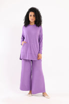 كارينا بلوزة كاجوال مريحة سادة بهودي