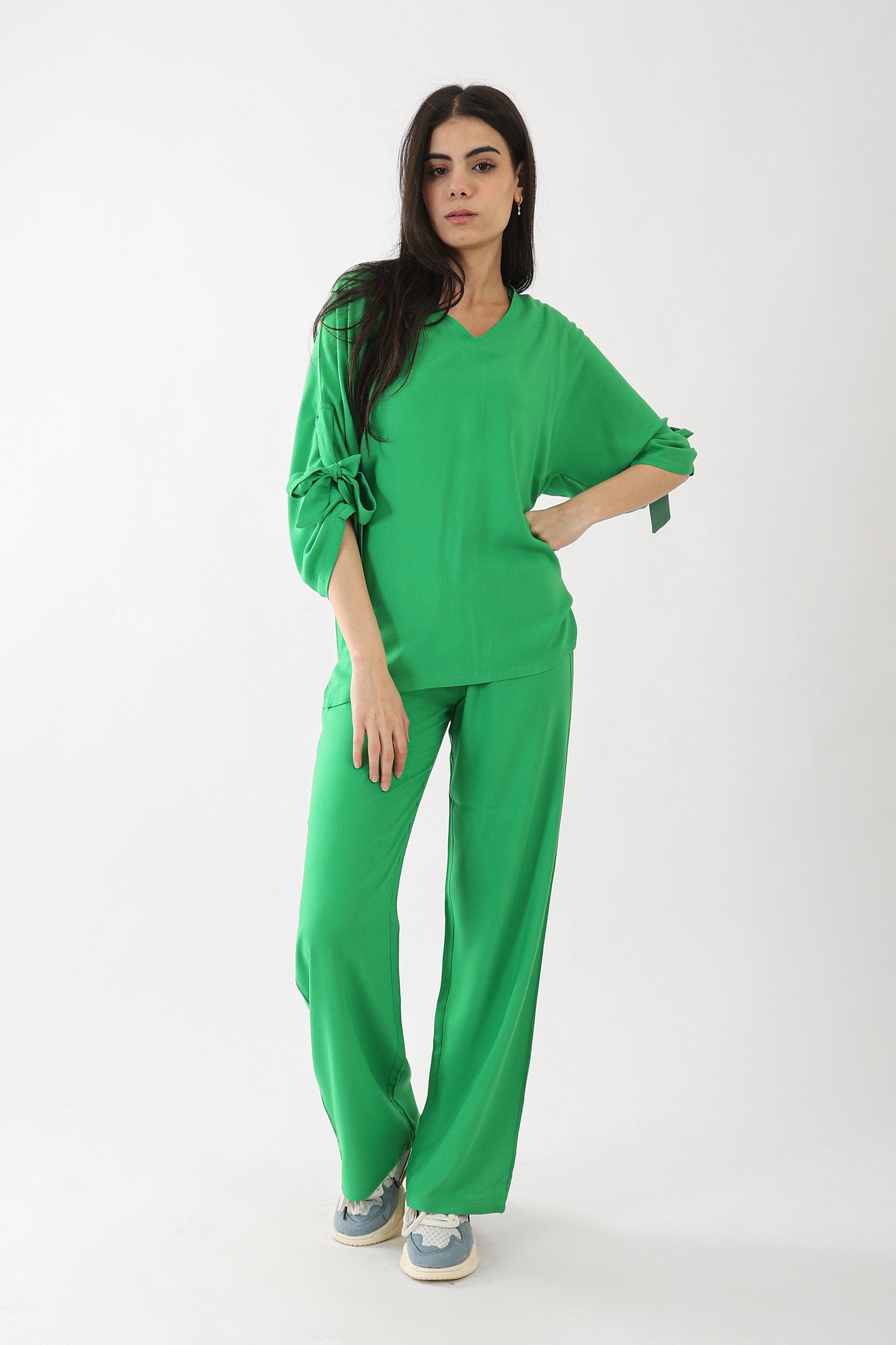 كارينا بنطلون سادة واسع نسائي