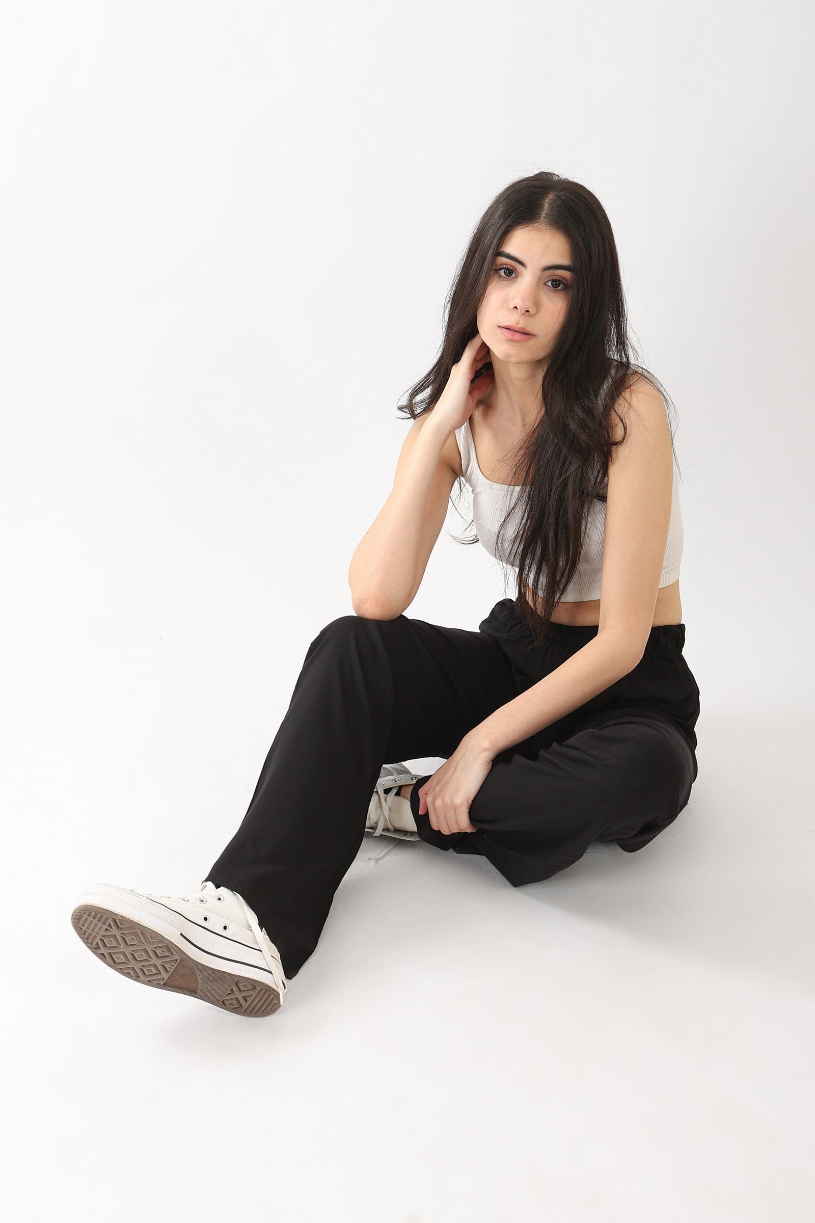 كارينا بنطلون سادة واسع نسائي