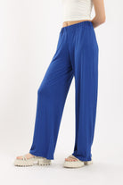 كارينا بنطلون بقصة مستقيمة واسعة خصر مرتفع نسائي