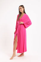 كارينا روب طويل سادة برباط كم طويل نسائي