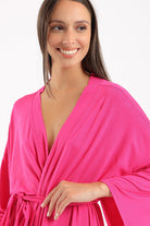 كارينا روب طويل سادة برباط كم طويل نسائي