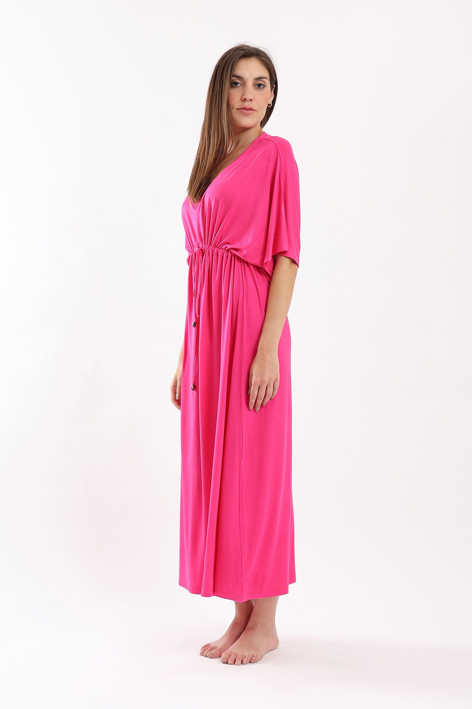 كارينا فستان نوم نسائي فضفاض مزموم من الصدر