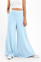 كارينا بنطلون واسع هاي ويست سادة نسائي