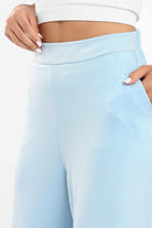 كارينا بنطلون واسع هاي ويست سادة نسائي